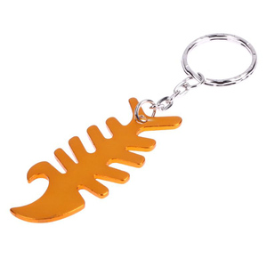 Cá Hình Chai Bia Mở Xương Cá Hợp Kim Nhôm 6 Màu Keychain - Product Image 2
