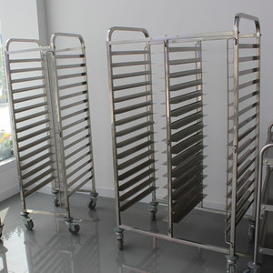 Rak Pendingin dan Troli Baja Tahan Karat/Aluminium Roti Lipat Zhongkai CN;SHN 201/304/316/430 380X550X1000 J0497