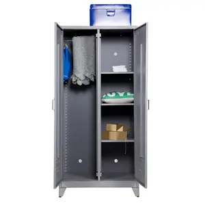 Custom metal clothes cabinet steel wardrobe cabinet for home/school/office