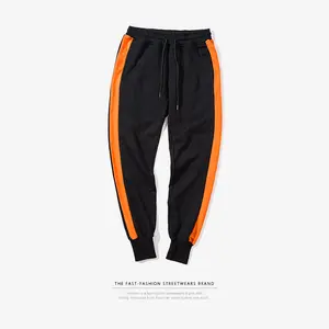 2021 OEM Одежда контрастных цветов хлопок спандекс полосы штаны для бега для мужчин
