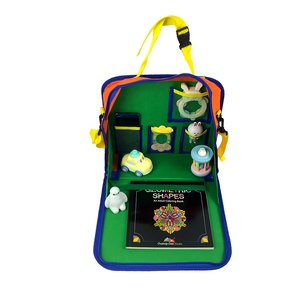 Portable pliable multi-usages sac à outils enfants Snack jouer activité organisateur plateau siège de voiture <span class=keywords><strong>avion</strong></span> voyage plastique métal cuir - Product Image 1