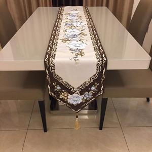 Ciniglia 100% cotone tessuto all'ingrosso moderno tavolo <span class=keywords><strong>da</strong></span> pranzo <span class=keywords><strong>runner</strong></span> - Product Image 4