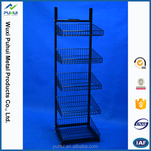 Heavy Duty Tầng Thường Vụ Đúp Sides Dây Kim Loại Điều Chỉnh Kệ Hiển Thị Giá Cho Cửa Hàng Bán Lẻ Lưu Trữ - Product Image 3