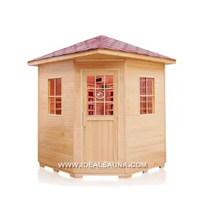 Sala de sauna de combinación de vapor infrarrojo para esquina de belleza al aire libre