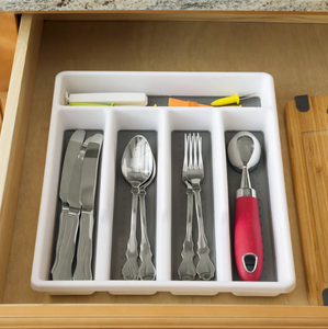 5 compartimento cubiertos organizador antideslizante bandeja de <span class=keywords><strong>cajón</strong></span> de la cocina - Product Image 4