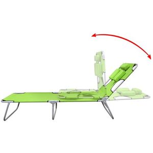 Fauteuil <span class=keywords><strong>de</strong></span> <span class=keywords><strong>soleil</strong></span> pliable confortable, <span class=keywords><strong>coussin</strong></span> pour la tête et dossier réglable, livraison gratuite - Product Image 6