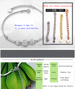 XD Factory wholesale P179 925 Sterling Silver <strong>Necklace</strong> <strong>Extender</strong> 925 Silver Extension Chain 925 Sterling Silver Growth Chain - Product Image 3