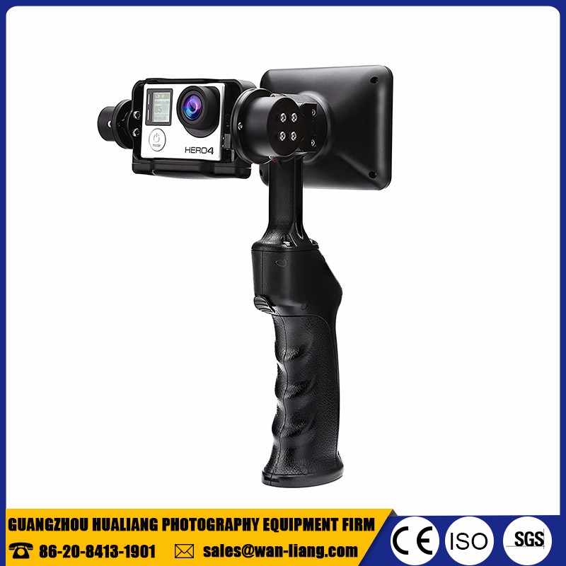 WENPOD GP1 + ручной видео действий камеры бесщеточный 2 оси gimbal стабилизатор с 3.5 дюймовый монитор