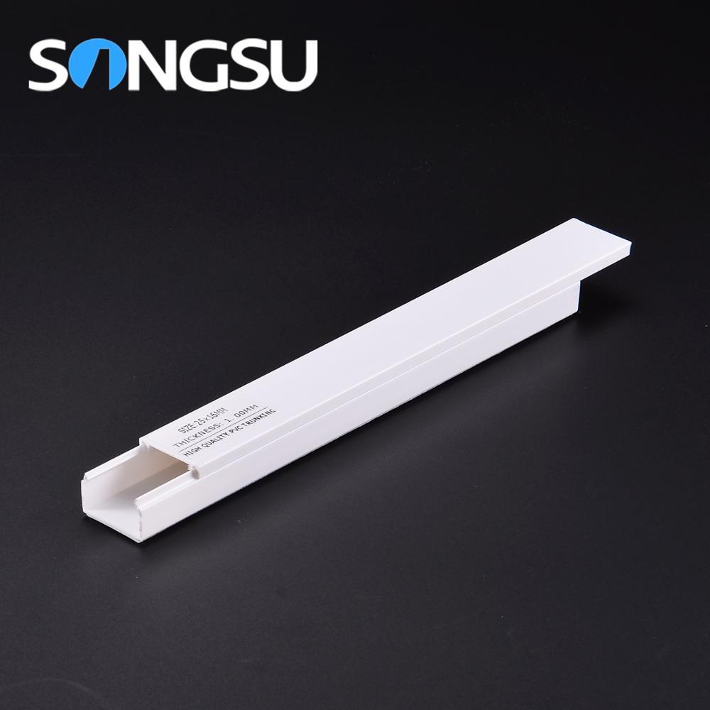 Vente chaude Feu-Résistant À faible prix pvc câble plateau conduits de câblage/blanc pvc trunking taille 10x10/15x10/25x16mm