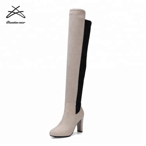 Le ultime scarpe da <span class=keywords><strong>donna</strong></span> di Design fantasia tacchi a blocchi Stock <span class=keywords><strong>stivali</strong></span> invernali a <span class=keywords><strong>basso</strong></span> prezzo da <span class=keywords><strong>donna</strong></span> - Product Image 2