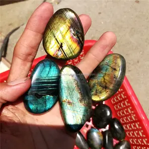 핫 세일 자연 Labradorite 광택 보석 크리스탈 치유 돌