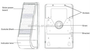 Wolf-guard Wireless Outdoor Solar <strong>Siren</strong> Horn and <strong>Strobe</strong> Jd-w06 - Product Image 4
