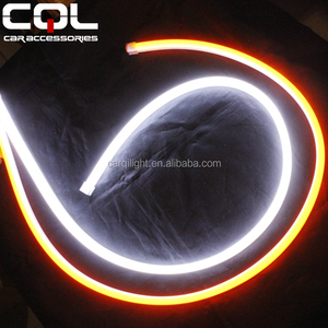 CQL ไฟ Led แบบยืดหยุ่นสำหรับการวิ่งตอนกลางวัน Drl,ไฟ Led ยืดหยุ่น60ซม. สีขาวพร้อมการเปลี่ยนสีเหลือง - Product Image 1