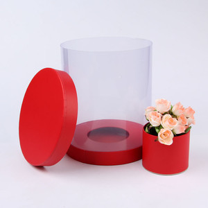 Custom <strong>Round</strong> <strong>Clear</strong> Acrylic Flower <strong>Hat</strong> <strong>Box</strong> - Product Image 3