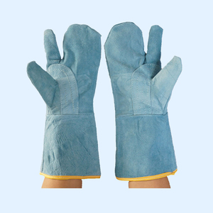 FURUNDA XL Guantes de cuero industriales de una sola Palma Venta caliente Guantes de soldadura de tres dedos Función anticorte Látex de muestra gratis - Product Image 4