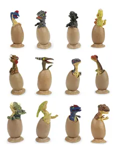 kids mini hatching growing toys realistic egg dinosaur with 12pcs