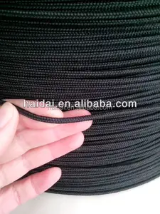 Веревка Заводская поставка 3 мм черный нейлоновый шнур веревка для продажи