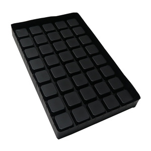 Custom Disposable <strong>Blister</strong> 40 Compartment Black <strong>Plastic</strong> 0.7mm PS Trays for Cookie Chocolate Box Luxury <strong>Packaging</strong>
