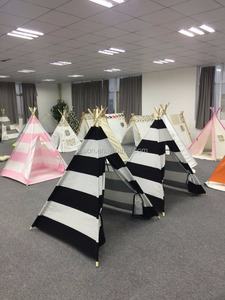 Tienda de campaña tipi india de algodón con poste de madera de buena calidad para ocio infantil al aire libre - ¡Oferta! - Product Image 2