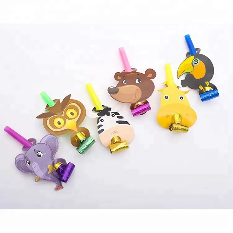 12 шт. дети выбросы бумага для вечеринки, дня рождения шумовиков свистки воздуходувки инструменты