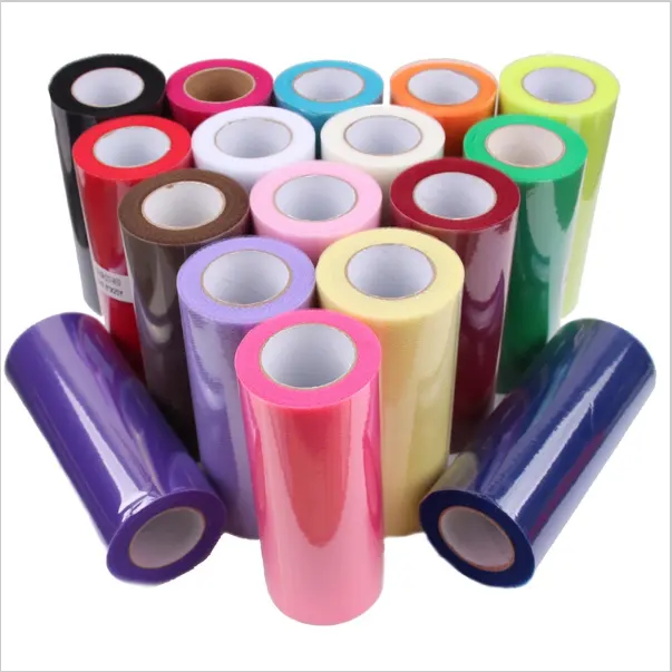 Di compensazione Del Mestiere del Tessuto 6 pollici 25 Metri TUTÙ di Tulle Rolls Morbido Nylon Poliestere Tulle per le decorazioni di Nozze