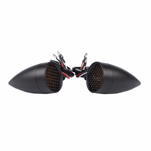 Clignotants LED à lentille en maille noire et ambre TCMT pour Chopper <span class=keywords><strong>Bobber</strong></span> Cafe Racer XF140450-B - Product Image 3