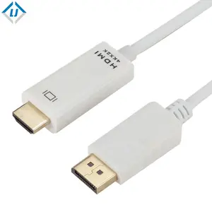 Cáp Chuyển Đổi DP DisplayPort Sang HDMI 8K 60Hz, Video Full HD 1080P, Màu Trắng 6ft/1.8M 4K @ 30HZ