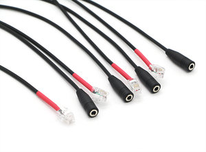 <span class=keywords><strong>Adaptador</strong></span> de auriculares de PC de PVC de 30cm, conector de Audio de 3,5 <span class=keywords><strong>Mm</strong></span> <span class=keywords><strong>a</strong></span> Cable de auriculares <span class=keywords><strong>Rj11</strong></span>, fabricación de fábrica de alta calidad, bolsa de polietileno negra impermeable - Product Image 4
