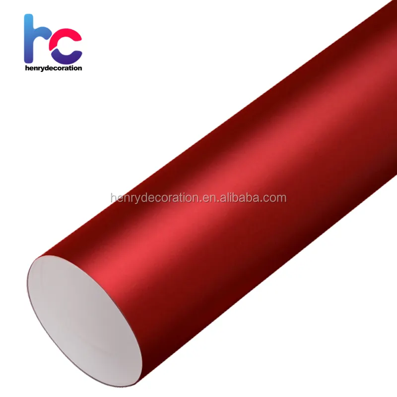 Emballage de voiture en vinyle mat rouge vin 1.52x18m, nouveau Style, couleur Chrome