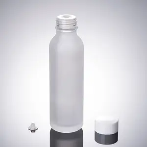150ml şeffaf buzlu şişe boş kozmetik konteyner Toner şişeleme sıvı cam şişe