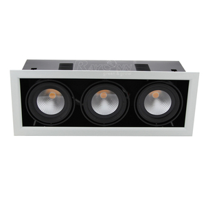 Lámpara de Techo LED Negra de Aluminio de 3x20W con 5 Años de Garantía, Gran Tamaño de Recorte, Ahorro de Energía, Downlight para Iluminación de Tiendas de Ropa - Product Image 2