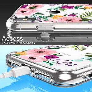 <span class=keywords><strong>CHEZ</strong></span> <span class=keywords><strong>Les</strong></span> <span class=keywords><strong>Filles</strong></span> Femmes Floral De Rigide Antichoc TPU Housse de protection Avec Protecteur D'écran En Verre Pour iPhone X - Product Image 2