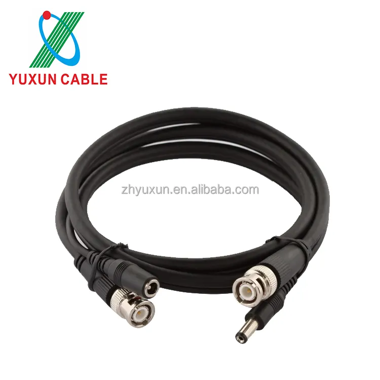 Yuxun vídeo CCTV Cámara coaxial cables alta calidad RG59 DC Power video cable BNC