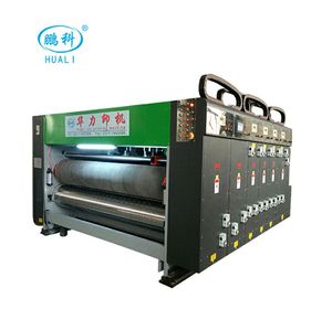 Used 골 carton flexo printing printer 슬로터 die cutter 스태커 기계