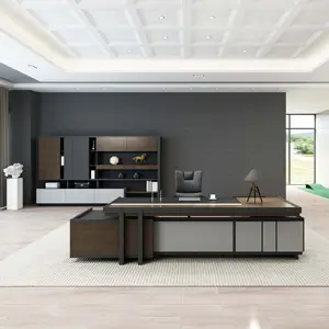 高品质豪华Muebles De Madera Oficina现代皇家总统办公家具长大办公桌