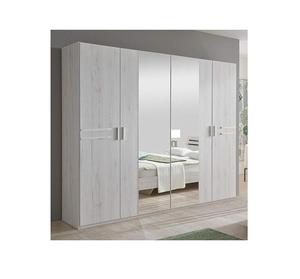 Quercia bianca Effetto 4 Specchio Della Porta Armadio Camera Da Letto Mobili <span class=keywords><strong>A</strong></span> Specchio di Stoccaggio Appendiabiti - Product Image 1