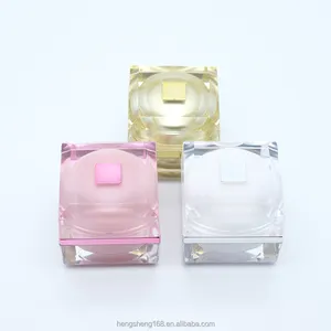 Plastic acrylic 5g 10g 12g 15g 20g 30g cosmetics packaging container acrylic empty square cream jar