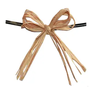 Nœud décoratif en papier, macrophobe avec nœud torsadé fil/nœud de ruban décoratif avec nœud de ruban pré-fixé/ruban pour cadeaux et décoration