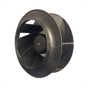 Coolcom ventilador centrífugo curvado de plástico, motor de 220mm dc poderoso para trás para resfriamento da indústria