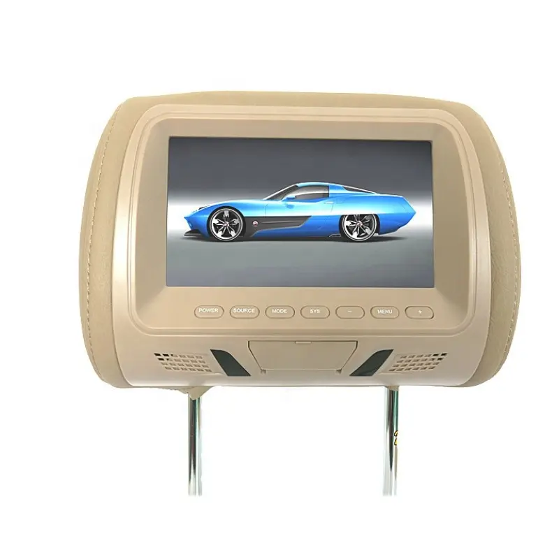 7 inç Araba baş dayama monitörü Video Çıkışı ile 800*480 Çözünürlük
