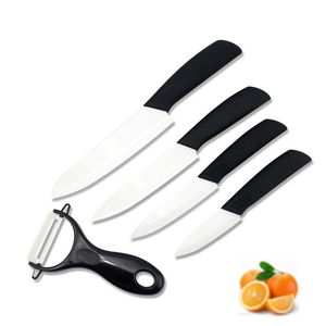 Set di <span class=keywords><strong>coltelli</strong></span> da cucina <span class=keywords><strong>in</strong></span> <span class=keywords><strong>ceramica</strong></span> resistente alla ruggine Super affilati professionali di alta qualità da 6 pezzi con blocco - Product Image 4