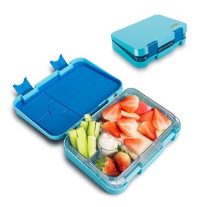 Fiambrera rectangular de acero inoxidable, bento 304, pequeño, mediano y grande, 5 compartimentos con tapa - Product Image 2
