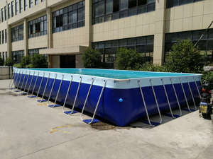 Piscina gonfiabile blu della struttura d'acciaio di installazione facile del nuovo prodotto 2021 per spettacolo all'aperto