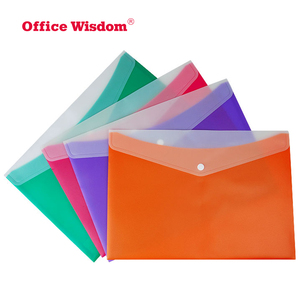 Rõ Ràng Tài Liệu Thư Mục Với Snaps Nút Nhựa PP Túi Với Logo Tùy Chỉnh PVC Dây Kéo Tập Tin Túi Phong Bì Tập Tin Thư Mục - Product Image 4