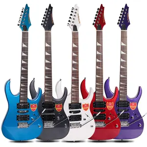 Proveedor de guitarra de precio al por mayor de instrumentos musicales OEM, fabricante de instrumentos de cuerda, guitarra eléctrica