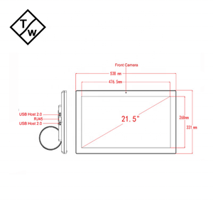 แท็บเล็ต Topwilling รุ่นใหม่ หน้าจอ IPS ระบบ <span class=keywords><strong>Android</strong></span> <span class=keywords><strong>11</strong></span> ขนาด 21.5 นิ้ว หน้าจอสัมผัสแบบมัลติคาปาซิทีฟ แรม 2GB พร้อมพอร์ต USB WiFi กล้อง HD ระดับมืออาชีพ - Product Image 2
