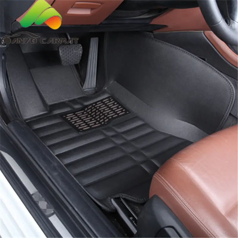 Großhandel 5D PVC Auto Boden matte EVA Leder Auto Fuß Teppiche Kofferraum matte für Toyota Fortuner Innova Hilux Deep Dish Matte
