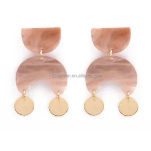 fashion earring designs new model earrings Geometric Shape Jewelry Tortoise Shell Women's Acrylic Acetate Drop Earrings er12527