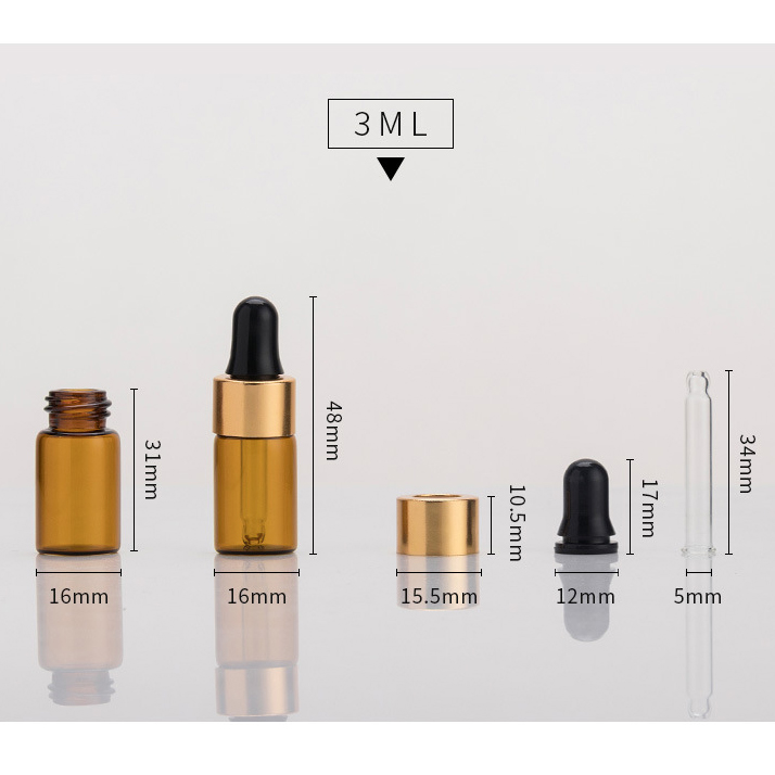 customized capacity glass dropper bottle round glass dropper bottle with rubber dropper