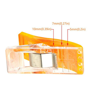 Pinces à tissu en plastique, pied à ourlet, appareil à <span class=keywords><strong>biais</strong></span>, bricolage, fournitures avec pinces pour ourler, couture, accessoires, tissu Clover, 50 pièces - Product Image 3